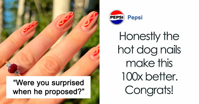 Woman Gets Engaged While Having Hot Dog Nails, Others Share Their Manicures To Make Her Feel Less Alone