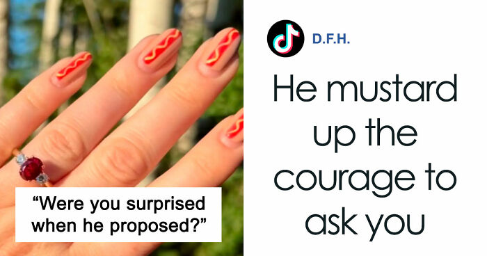 Woman Gets Engaged While Having Hot Dog Nails, Others Share Their Manicures To Make Her Feel Less Alone