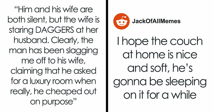 Cheap Husband Blames Hotel Staff For Tiny Room, Wife Mad As She Learns He Refused The Luxury Upgrade