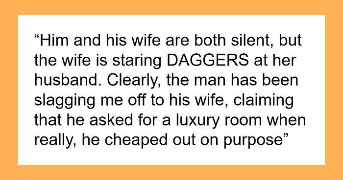 Cheap Husband Blames Hotel Staff For Tiny Room, Wife Mad As She Learns He Refused The Luxury Upgrade