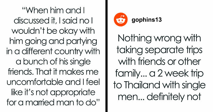 Guy Wants Marriage At Home And Single-Guy Trips To Thailand With Pals, Wife Says He Can’t Have Both