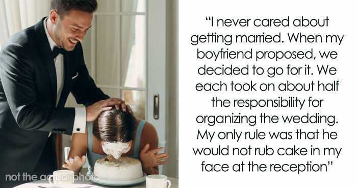 Woman Leaves Husband The Day After Wedding, Mad He Smashed Her Face Into Their Reception Cake