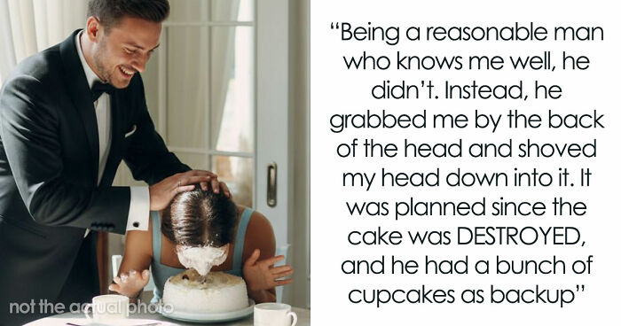 Woman Leaves Husband The Day After Wedding, Mad He Smashed Her Face Into Their Reception Cake
