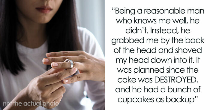 Woman Leaves Husband The Day After Wedding, Mad He Smashed Her Face Into Their Reception Cake