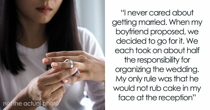 Woman Leaves Husband The Day After Wedding, Mad He Smashed Her Face Into Their Reception Cake