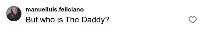 A social media comment asking who the daddy is, related to Bonnie Blue's baby shower and bump update. A social media comment asking who the daddy is, related to Bonnie Blue's baby shower and bump update.
