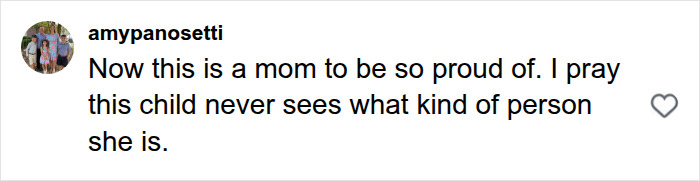 A comment hoping Bonnie Blue's child never sees the kind of person she is, referencing the grotesque baby shower and bump update. A comment hoping Bonnie Blue's child never sees the kind of person she is, referencing the grotesque baby shower and bump update.