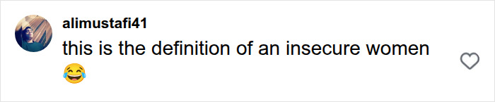 A comment defining Bonnie Blue as an insecure woman, likely a criticism aimed at her grotesque baby shower and bump update. A comment defining Bonnie Blue as an insecure woman, likely a criticism aimed at her grotesque baby shower and bump update.