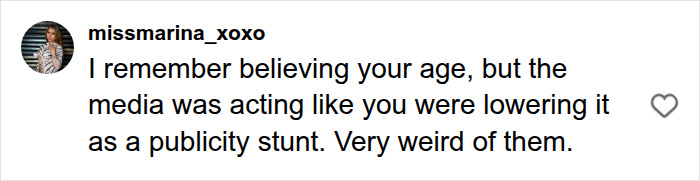 An Instagram comment from missmarina_xoxo about Courtney Stodden's age and media manipulation. An Instagram comment from missmarina_xoxo about Courtney Stodden's age and media manipulation.