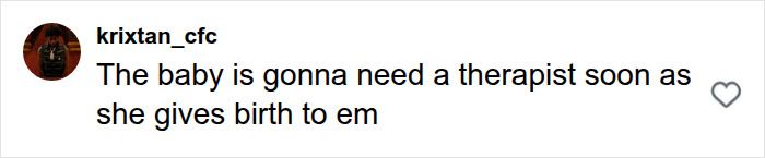 Screenshot of a critical comment from krixstan_cfc about Bonnie Blue's baby shower and impending birth. Screenshot of a critical comment from krixstan_cfc about Bonnie Blue's baby shower and impending birth.