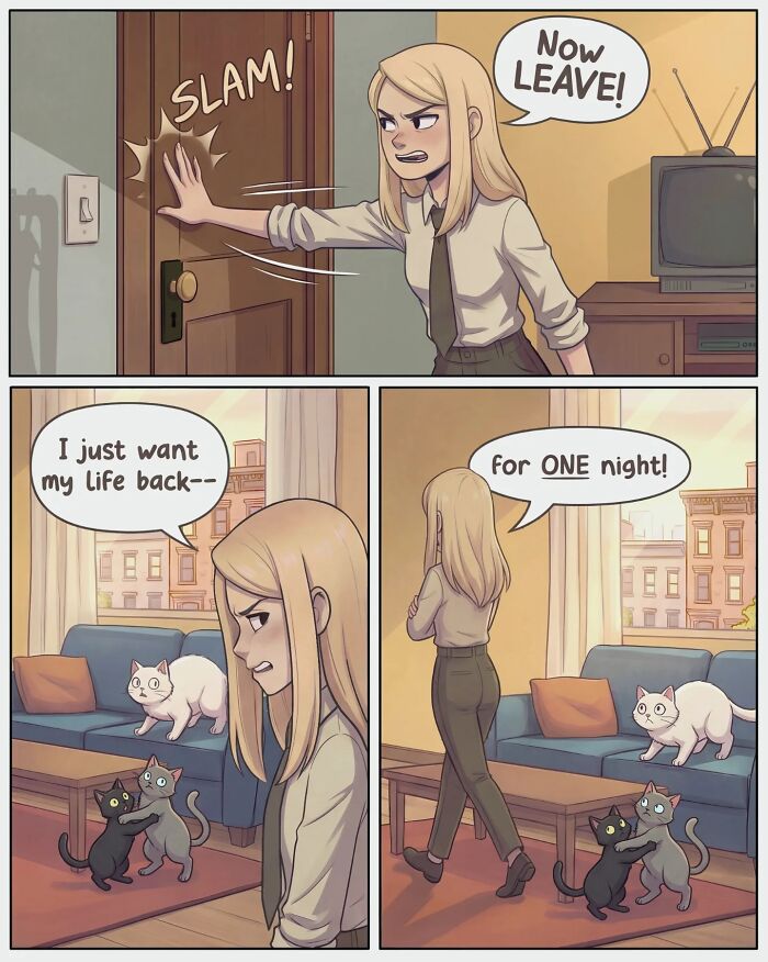 A nostalgic comic shows life before smartphones, with a woman in an office discussing a date, then on a romantic walk with a man.
