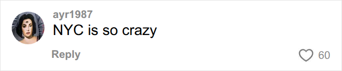 A comment about the Empire State Building daredevil case, stating NYC is so crazy.