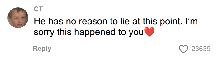 A social media comment from CT with a child's profile picture, expressing sympathy, related to Collin Gosselin's public battle.