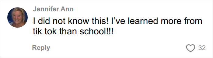 A comment from Jennifer Ann learning about the actual scale of the continents from TikTok.