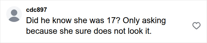 A social media comment from cdc897 questioning if the Seinfeld star knew Courtney Stodden was 17 during the inappropriate comedy sketch. A social media comment from cdc897 questioning if the Seinfeld star knew Courtney Stodden was 17 during the inappropriate comedy sketch.