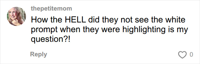 A comment on social media about students using AI on final exams and a clever trick by a professor.