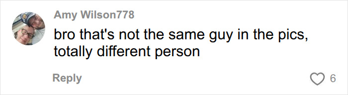 A social media comment claiming the person in the images is not the same as in the Tyler Robinson police interview. A social media comment claiming the person in the images is not the same as in the Tyler Robinson police interview.
