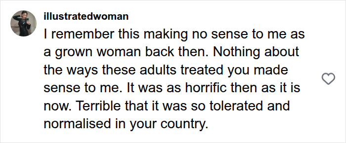 An Instagram comment from illustratedwoman expressing shock at how adults treated Courtney Stodden. An Instagram comment from illustratedwoman expressing shock at how adults treated Courtney Stodden.