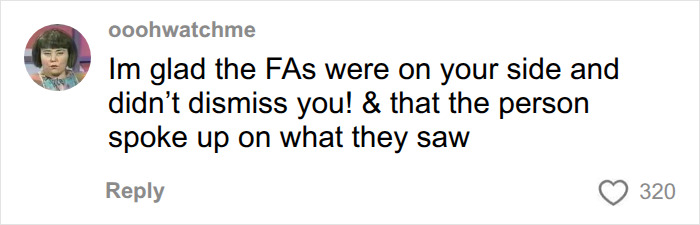 A comment praising flight attendants for siding with the bride-to-be after her wallet went missing. A comment praising flight attendants for siding with the bride-to-be after her wallet went missing.