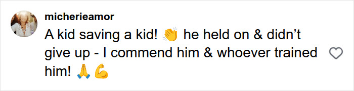 Social media comment applauding the 16-year-old lifeguard for a heroic ocean rescue. Social media comment applauding the 16-year-old lifeguard for a heroic ocean rescue.