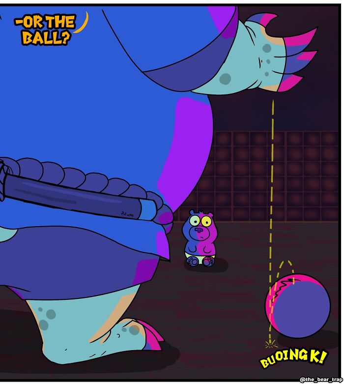 Hilarious animal comics: A large bear in a martial arts uniform with a sword, telling a smaller bear about destiny.