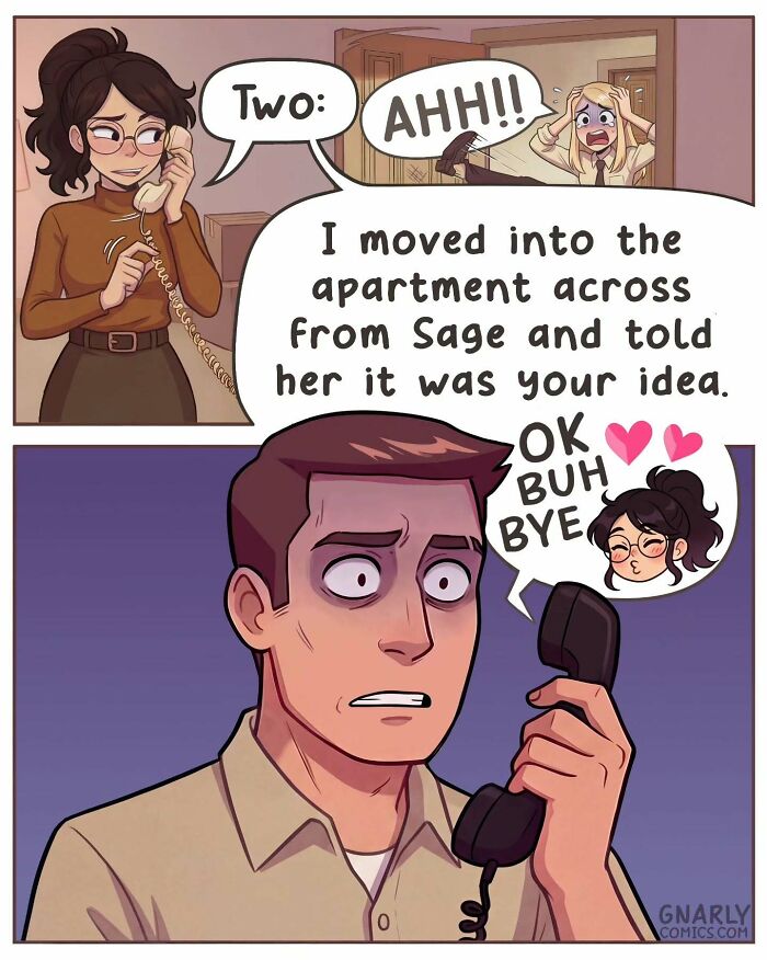A nostalgic comic shows a person walking up stairs, feeling down, reflecting life before smartphones.