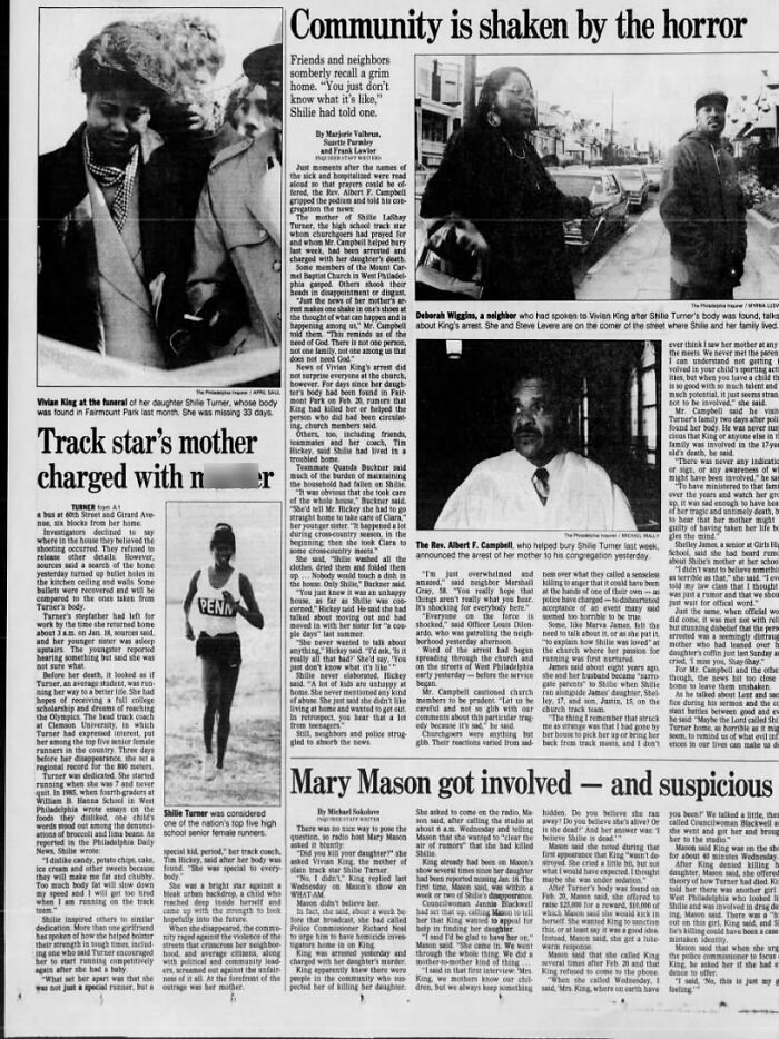 Newspaper article detailing the tragic story of a slain track star, exposing the truth through a mother's bizarre remark. Newspaper article detailing the tragic story of a slain track star, exposing the truth through a mother's bizarre remark.