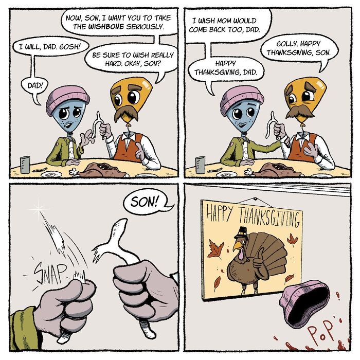 I Love Dark Humor, And These 24 Comics By Caleb Henshaw Caught Me Completely Off Guard