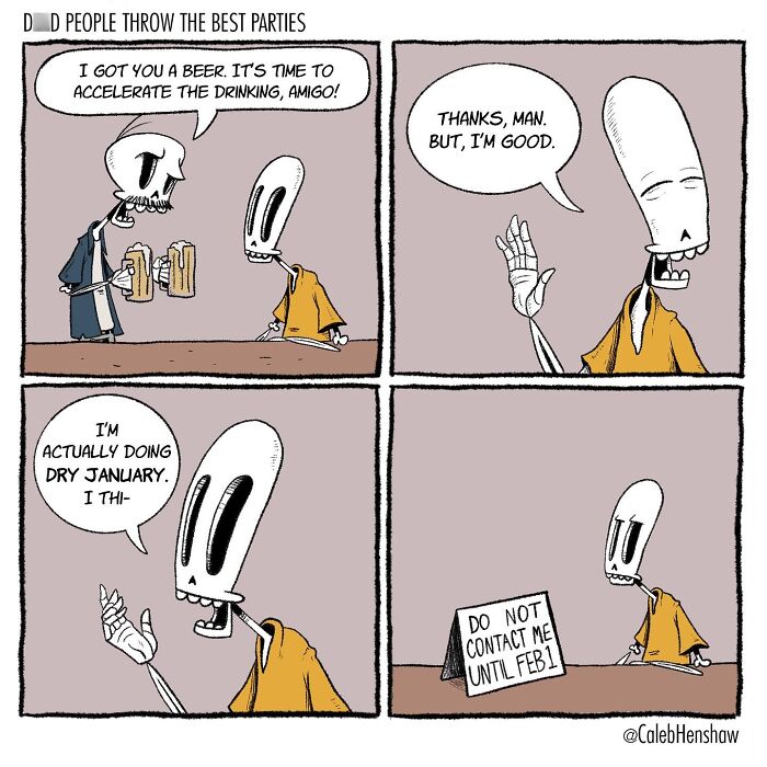 I Love Dark Humor, And These 24 Comics By Caleb Henshaw Caught Me Completely Off Guard