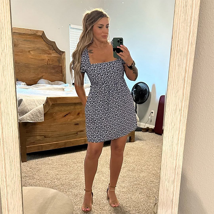 Influencer posing in a dress, tragically attacked after posting about a Netflix documentary trend. Influencer posing in a dress, tragically attacked after posting about a Netflix documentary trend.