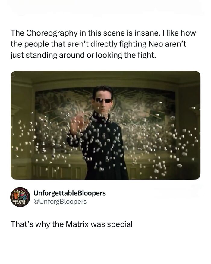 Cool post about The Matrix movie's exceptional fight choreography.