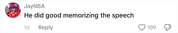 A social media comment praises an 18-year-old attacker for memorizing his speech before a life prison sentence.