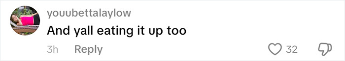 A social media comment 'And yall eating it up too' about an 18-year-old attacker's life prison sentence.