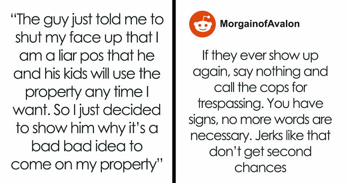 Rude Neighbor Says “If We Can Access It, We Can Use It,” Then Comes Face To Face With Guard Dog