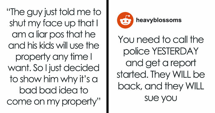 Rude Neighbor Says “If We Can Access It, We Can Use It,” Then Comes Face To Face With Guard Dog
