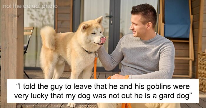 Rude Neighbor Says “If We Can Access It, We Can Use It,” Then Comes Face To Face With Guard Dog
