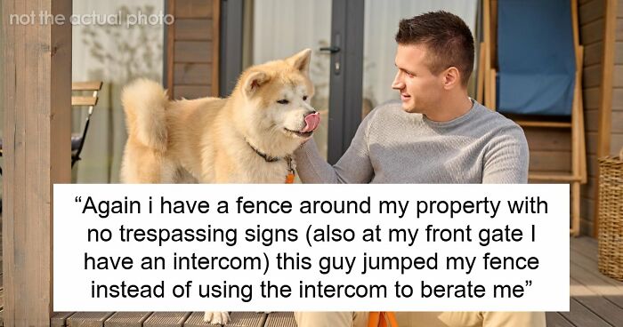 Rude Neighbor Says “If We Can Access It, We Can Use It,” Then Comes Face To Face With Guard Dog