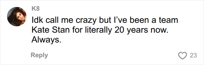 A comment showing support for Kate Gosselin after son Collin's claims about childhood. A comment showing support for Kate Gosselin after son Collin's claims about childhood.