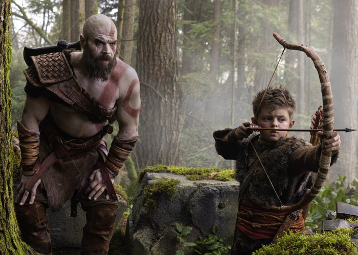 Lead actor Ryan Hurst as Kratos with Atreus, illustrating the harsh reality of showbiz after an on-set accident. Lead actor Ryan Hurst as Kratos with Atreus, illustrating the harsh reality of showbiz after an on-set accident.