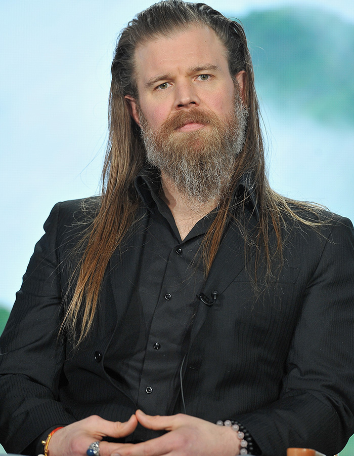 Lead actor Ryan Hurst, long-haired and bearded, pondering showbiz reality after Amazon dropped him due to an on-set accident. Lead actor Ryan Hurst, long-haired and bearded, pondering showbiz reality after Amazon dropped him due to an on-set accident.