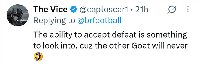 A Twitter post about Lionel Messi's controversial behavior after Argentina's World Cup loss. A Twitter post about Lionel Messi's controversial behavior after Argentina's World Cup loss.
