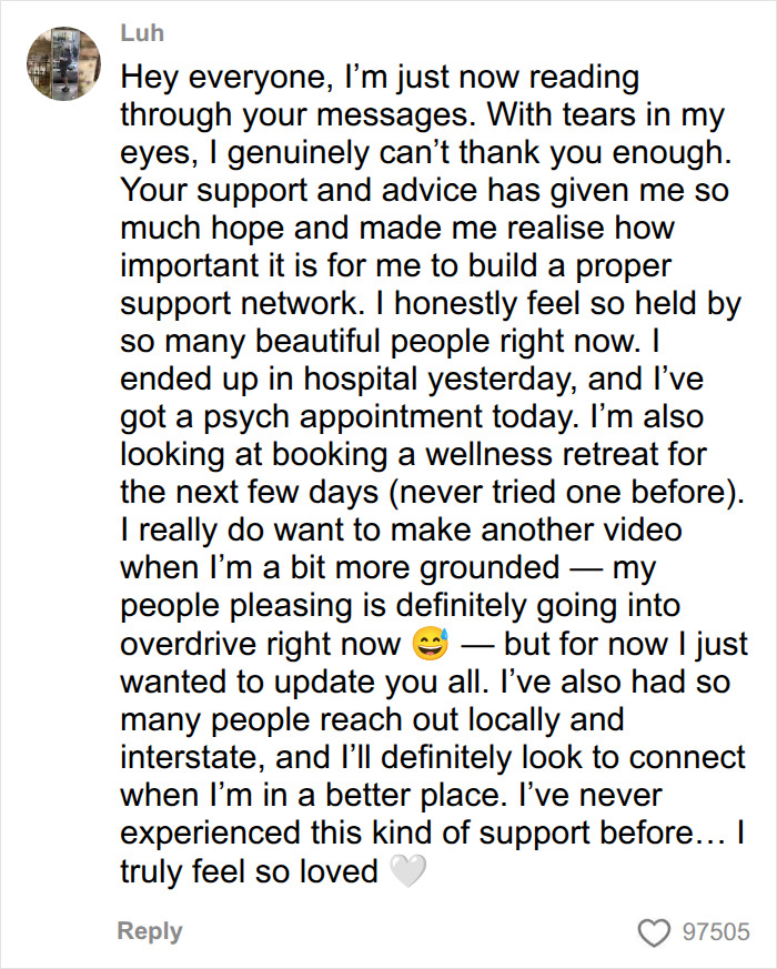 A social media post from a lonely man expressing gratitude for support and exposing the tough truth about his mental health. A social media post from a lonely man expressing gratitude for support and exposing the tough truth about his mental health.