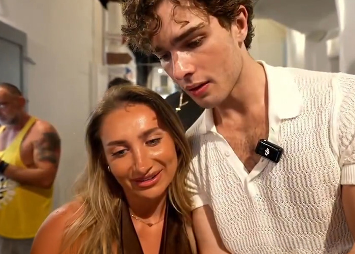 Looksmaxxing influencer Clavicular converses with a young woman, following the Lily Phillips confusion. Looksmaxxing influencer Clavicular converses with a young woman, following the Lily Phillips confusion.