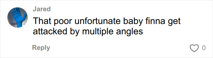 Screenshot of a comment from Jared, expressing concern for the baby in Bonnie Blue's stunt involving 154 men.