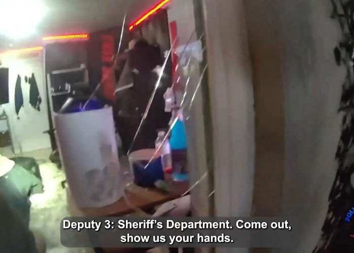 Police entering a room during a doxxing, swatting prank gone wrong, causing a man to end up paralyzed. Police entering a room during a doxxing, swatting prank gone wrong, causing a man to end up paralyzed.