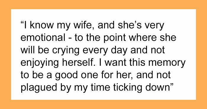 Husband Plans To Spring Huge And Sad News To Wife After A Trip Of A Lifetime