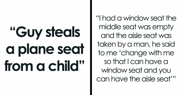 Man Tries To Steal A Child’s Window Seat On A Flight, Refuses To Move Until A Flight Attendant Steps In