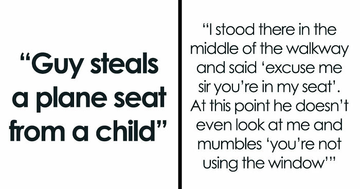 Man Tries To Steal A Child’s Window Seat On A Flight, Refuses To Move Until A Flight Attendant Steps In