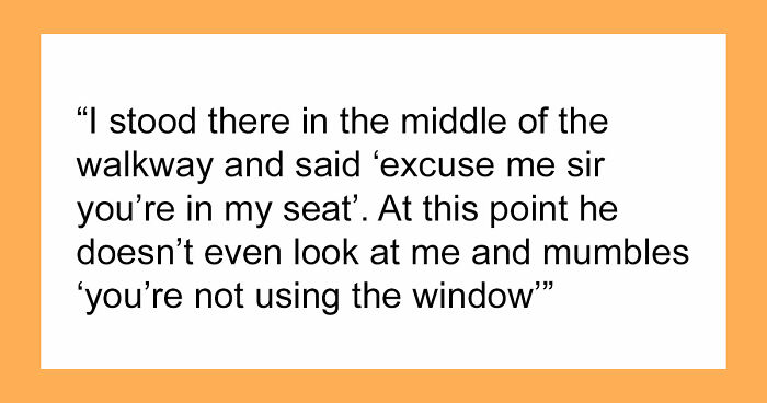 Man Tries To Steal A Child’s Window Seat On A Flight, Refuses To Move Until A Flight Attendant Steps In