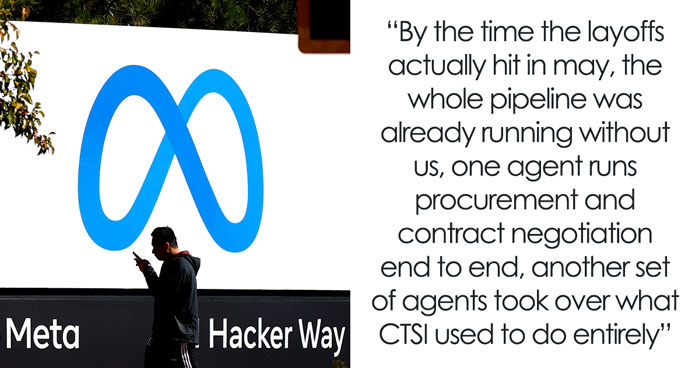 Guy Spends Two Years At Meta Watching AI Replace Coworkers, Starts Talking After It Replaces Him